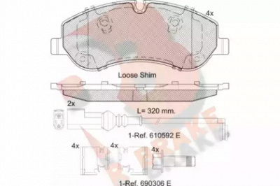 R BRAKE rb2119 -  Комплект тормозных колодок, дисковый тормоз